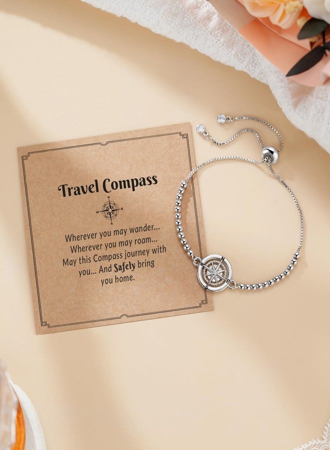 Shonyin Travel Gifts for Women for Travelers Women, Compass Bracelet Jewelry Trip Gifts for Women People Who Love to Travel A Lot - Image 5